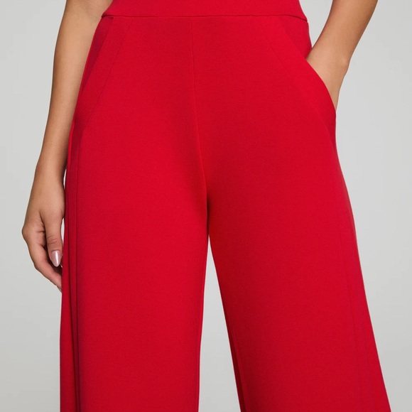 NWT SPANX Red AirEssentials Wide Leg Pant - Picture 3 of 6
